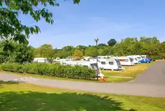Caravans on electric grass pitches