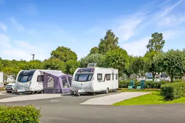 Fully serviced hardstanding pitches at Riverside Caravan Park