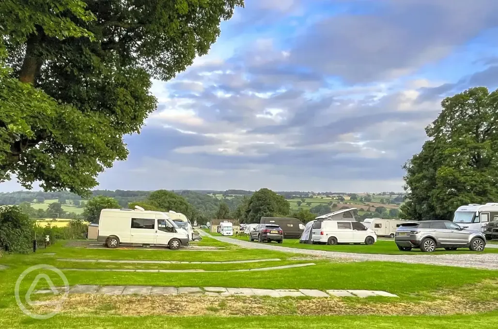 Fully serviced hardstanding touring pitches