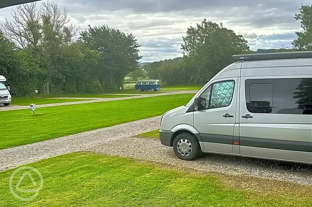 Fully serviced hardstanding touring pitches