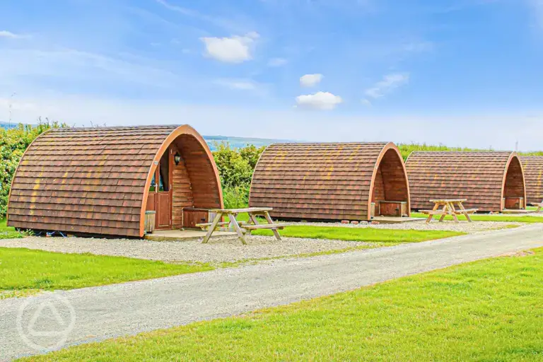 Camping pods at Middlewood Farm, dog friendly with up to five guests