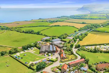 Aerial of Middlewood Farm Holiday Park and Robin Hood's Bay 