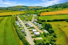 Pitches at Middlewood Farm Holiday Park, surrounded by countryside