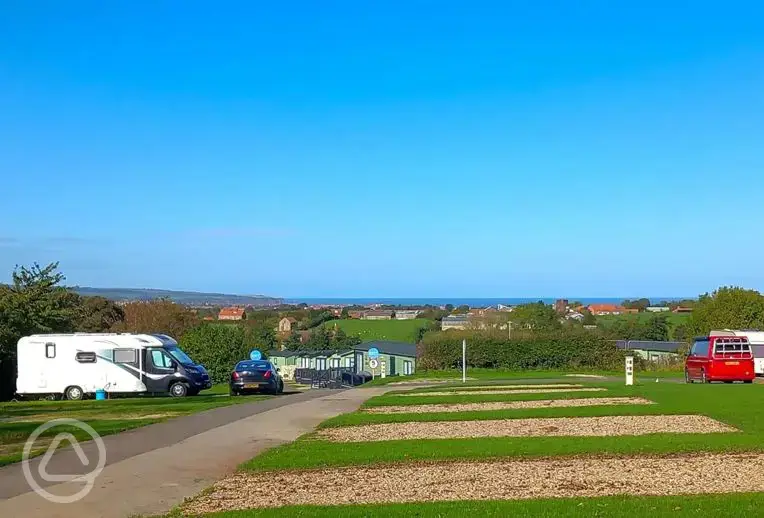 Hardstanding pitches with optional metered electric at York House Caravan Park