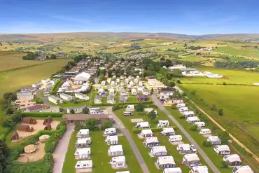 Aerial of Upwood Holiday Park and the surrounding countryside