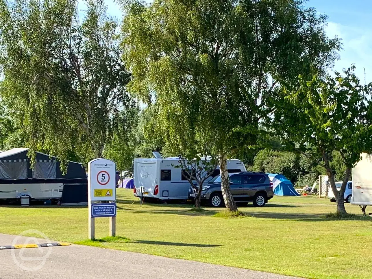 Tourers and tents pitched up