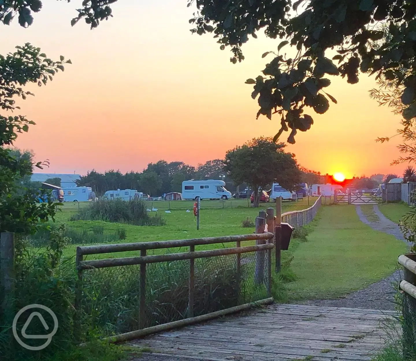 Sunset over the campsite