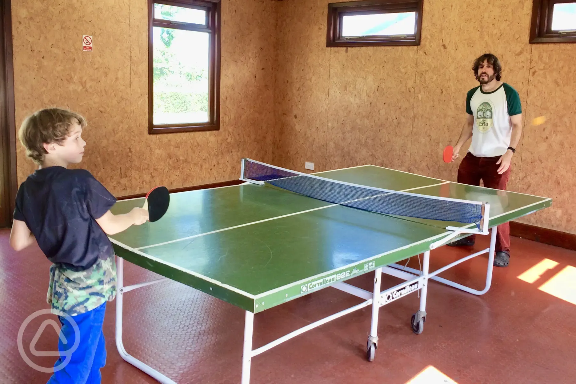 table tennis room.