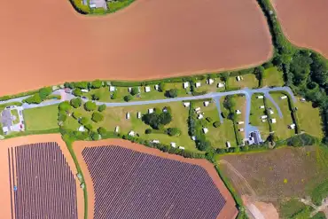 Bird's eye view of the campsite