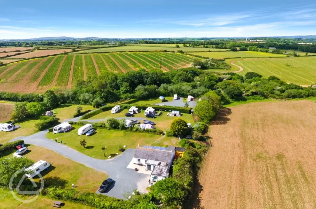 Aerial of the campsite