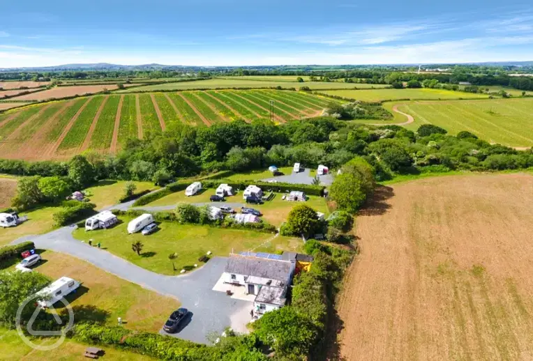 Aerial of the campsite