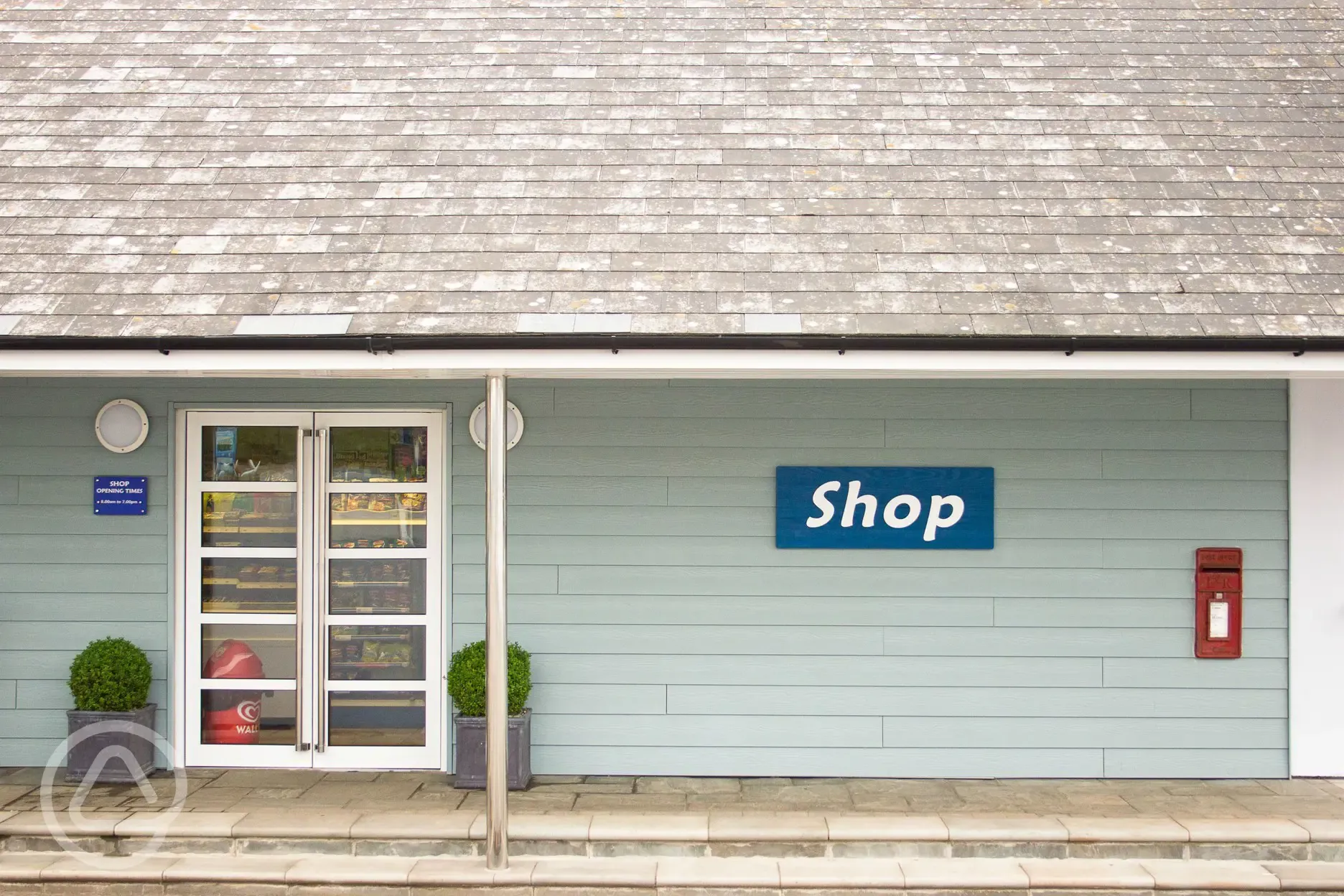 Onsite shop, stocked with essentials and groceries