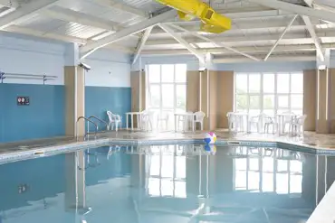 Indoor heated 17m x 8m swimming pool at Tencreek Holiday Park, open year round