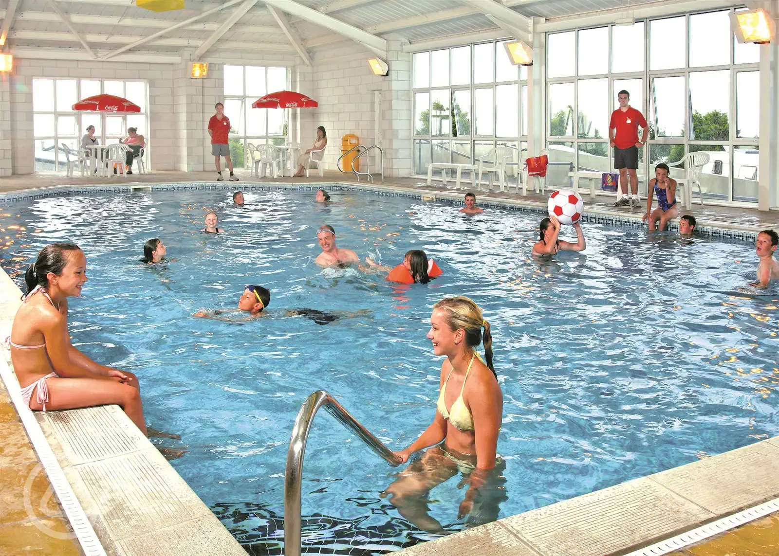 Indoor heated 17m x 8m swimming pool, open year round