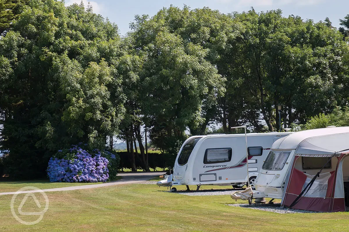 Hardstanding pitches at Trevarth Holiday Park