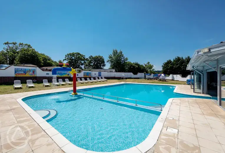 Outdoor and indoor swimming pool