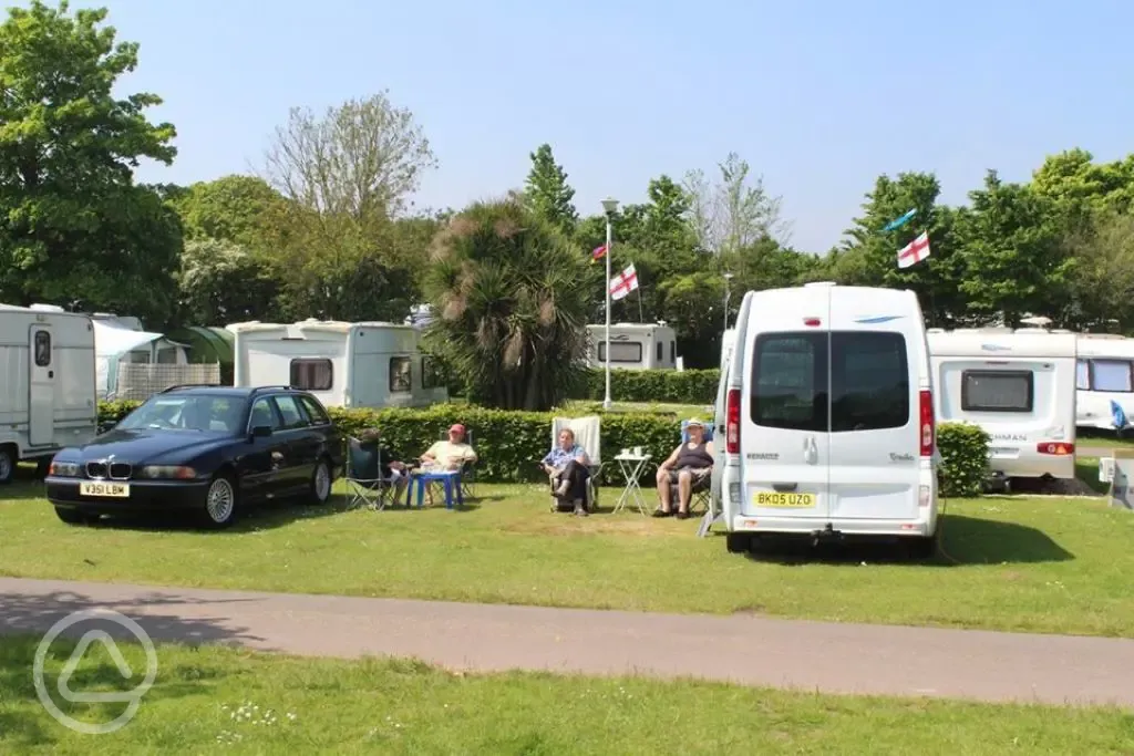 Electric grass camping pitches