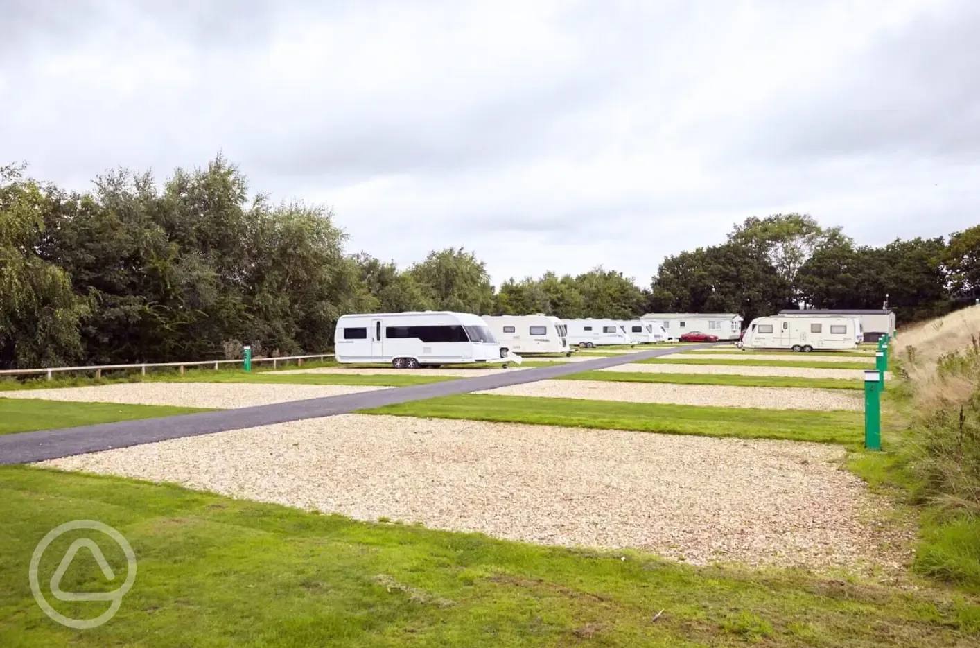 Meadow super hardstanding pitches (11m x 10) with electric