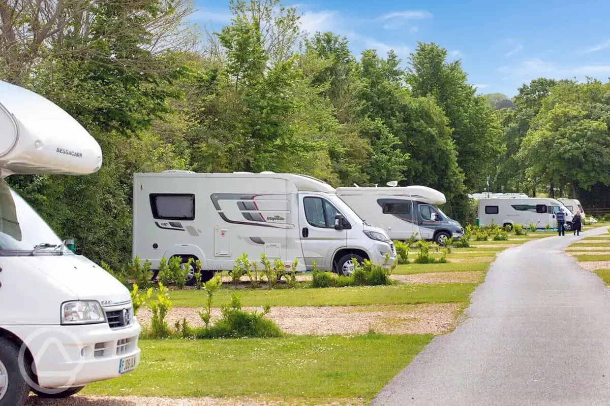 Meadow super hardstanding pitches (11m x 10) with electric