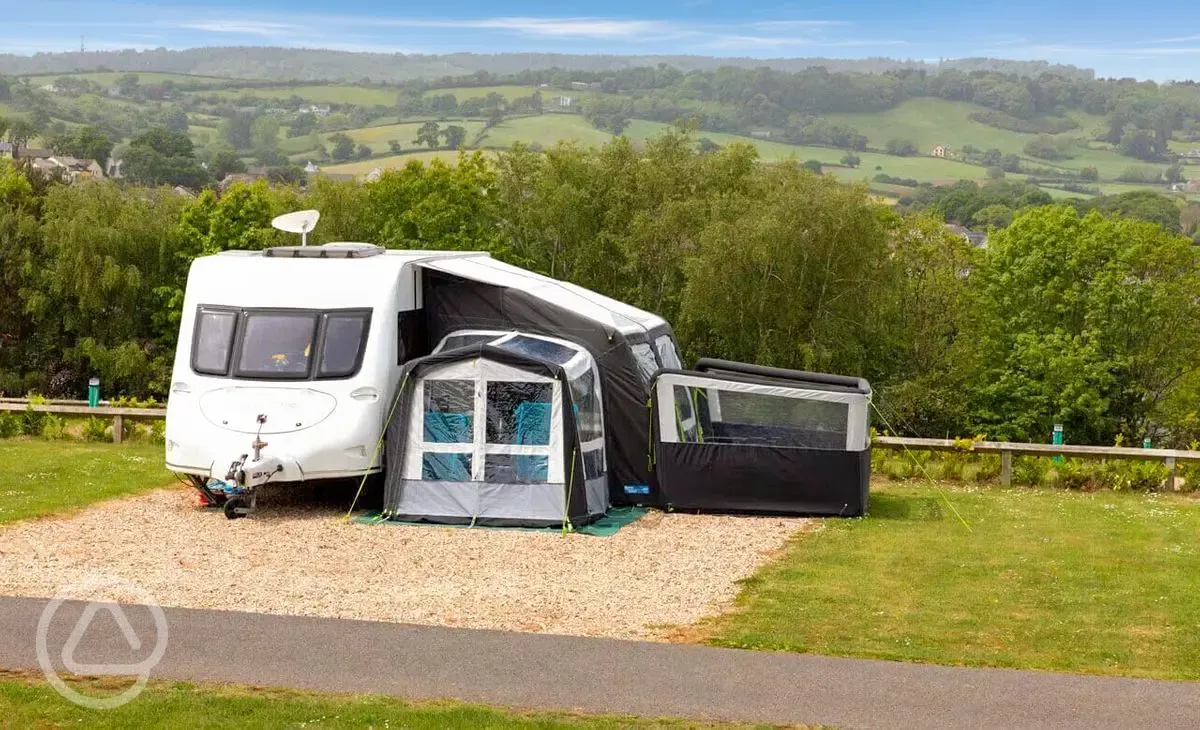 Haldon View hardstanding pitches (11m x 10m) with electric