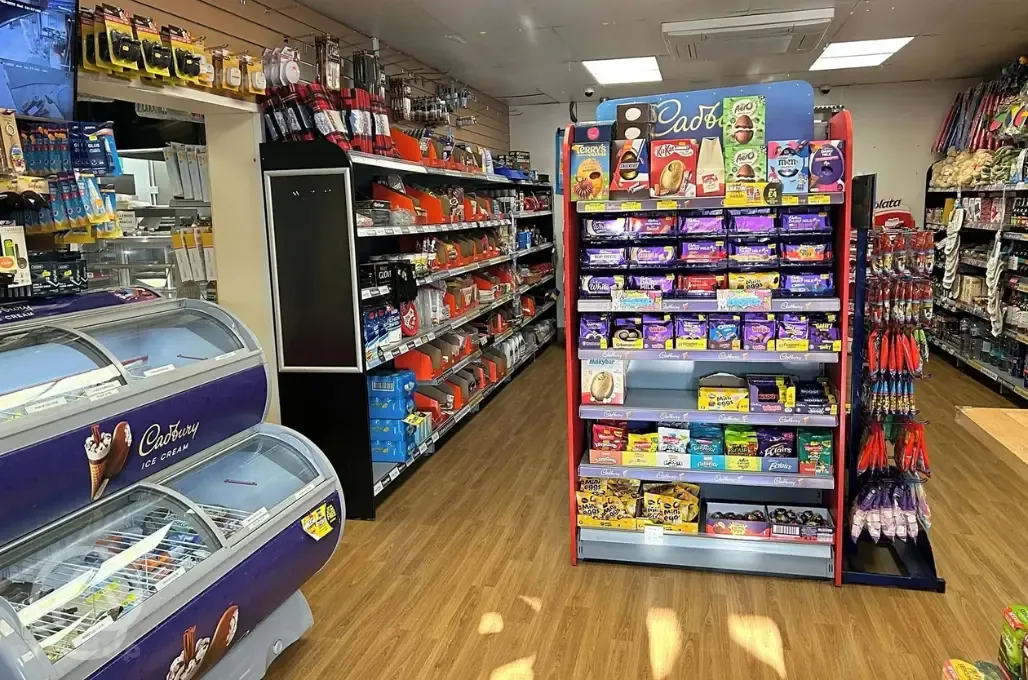 Onsite shop (open daily) with essentials and a small bakery section