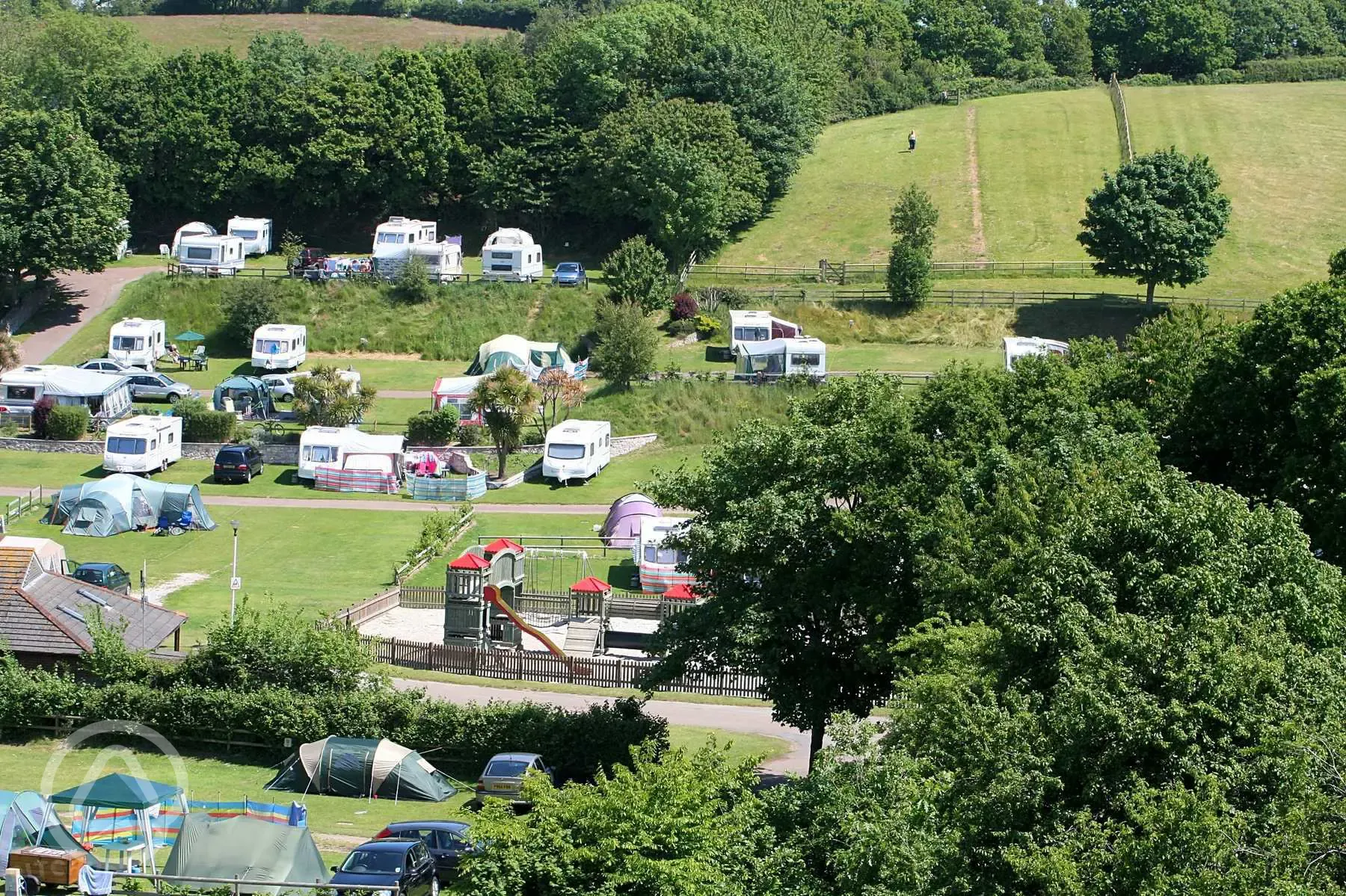 Aerial of the campsite