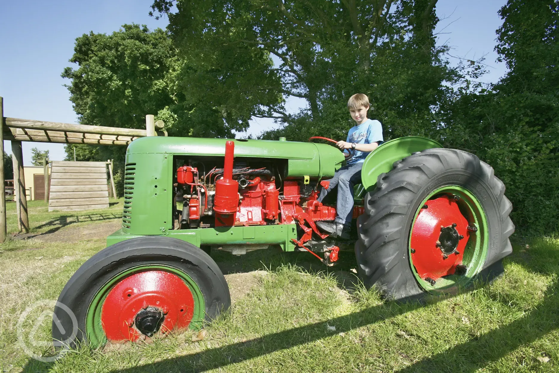 Tractor in the play park