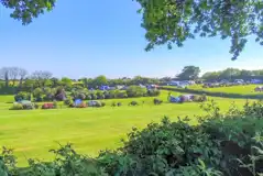 Electric grass pitches surrounded by greenery at Leadstone Holiday Park Electric grass pitches surrounded by greenery at Leadstone Holiday Park