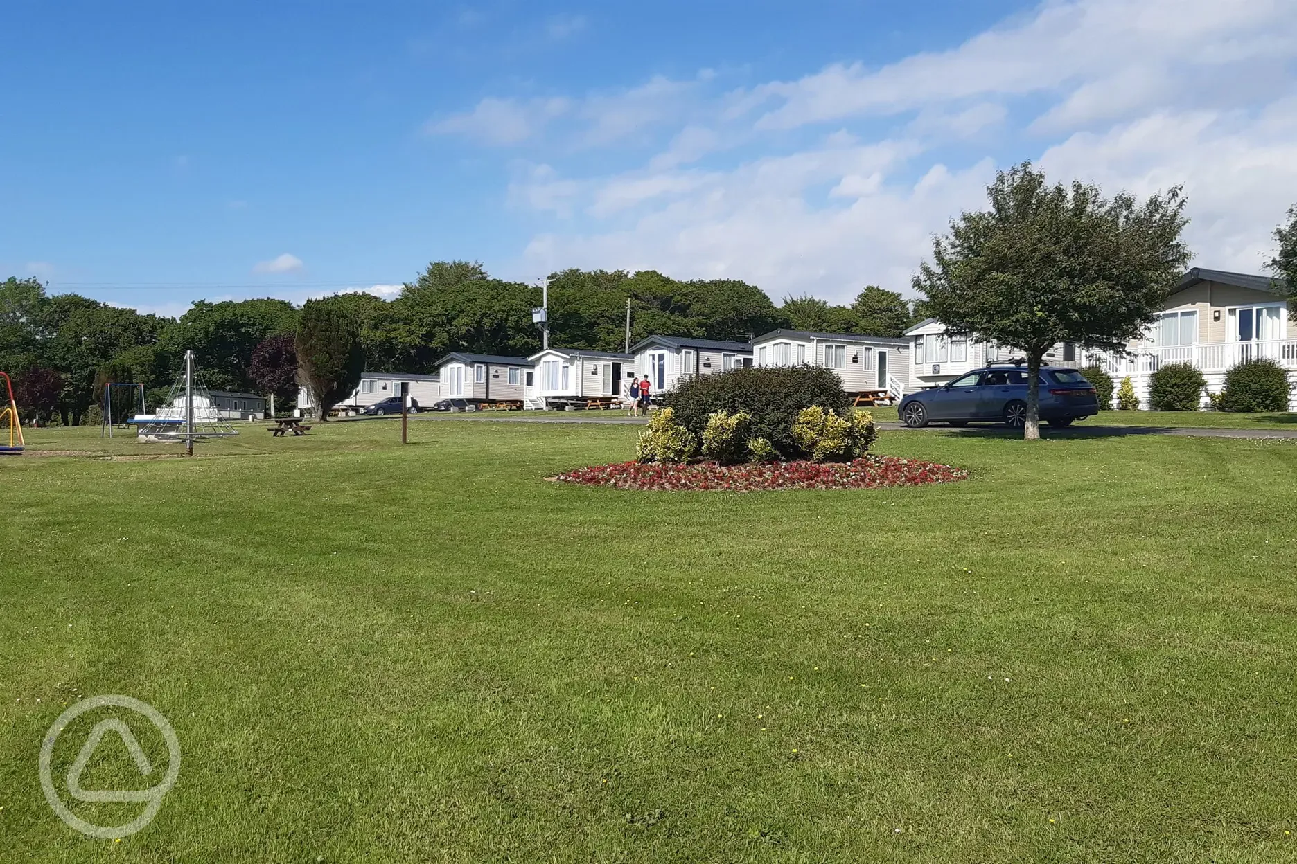 Some of our holiday homes opposite the camping field