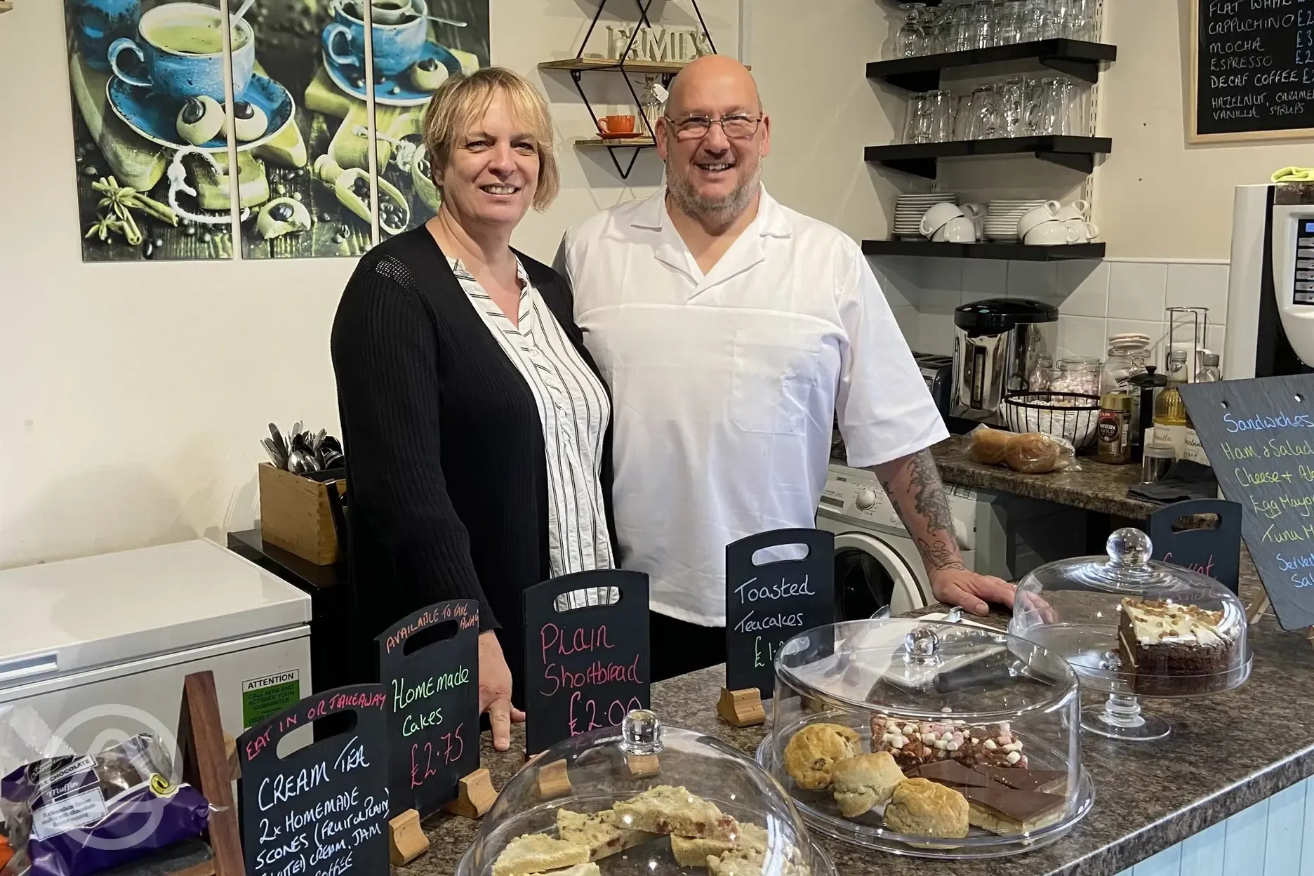 Onsite cafe and owners