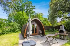 Mega pod with outdoor patio and BBQ at Langstone Manor Holiday Park Mega pod with outdoor patio and BBQ at Langstone Manor Holiday Park