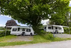 Caravans on hardstanding pitches with optional 10 amp electric