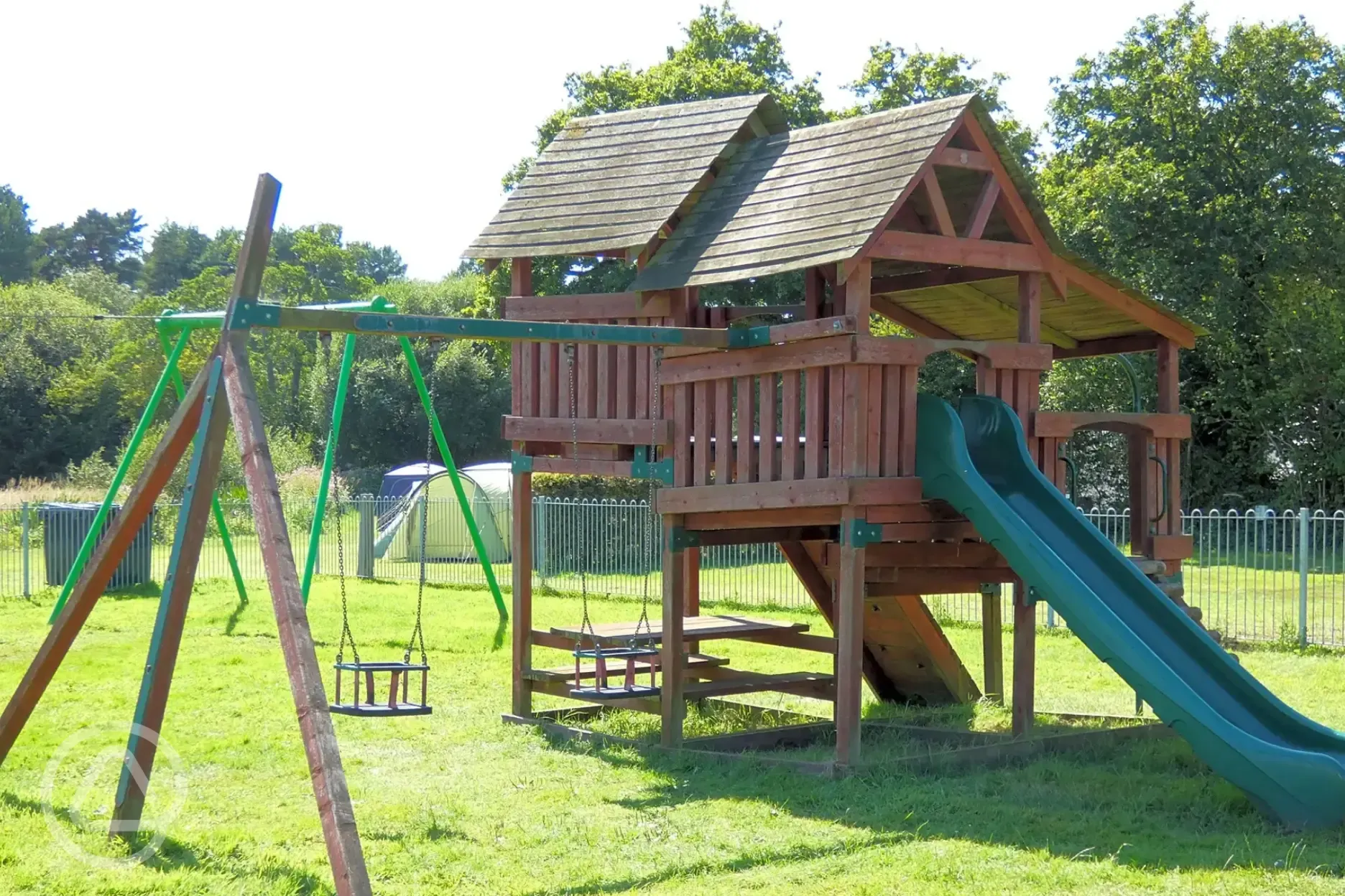 Children's play area climbing frame