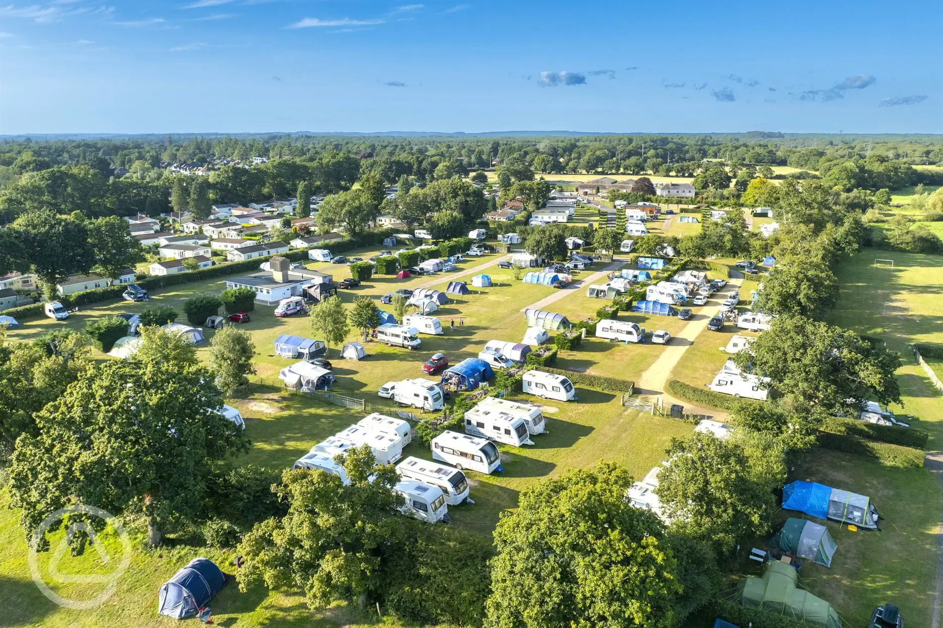 Aerial of the campsite