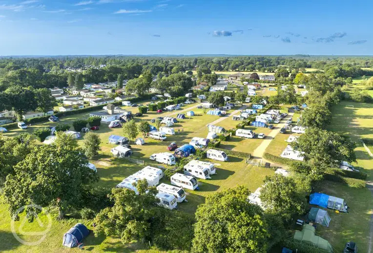 Aerial of the campsite