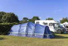 Non electric grass pitches with a large tent