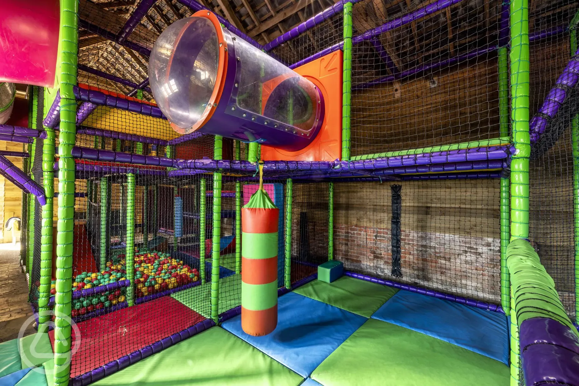 Indoor soft play barn interior