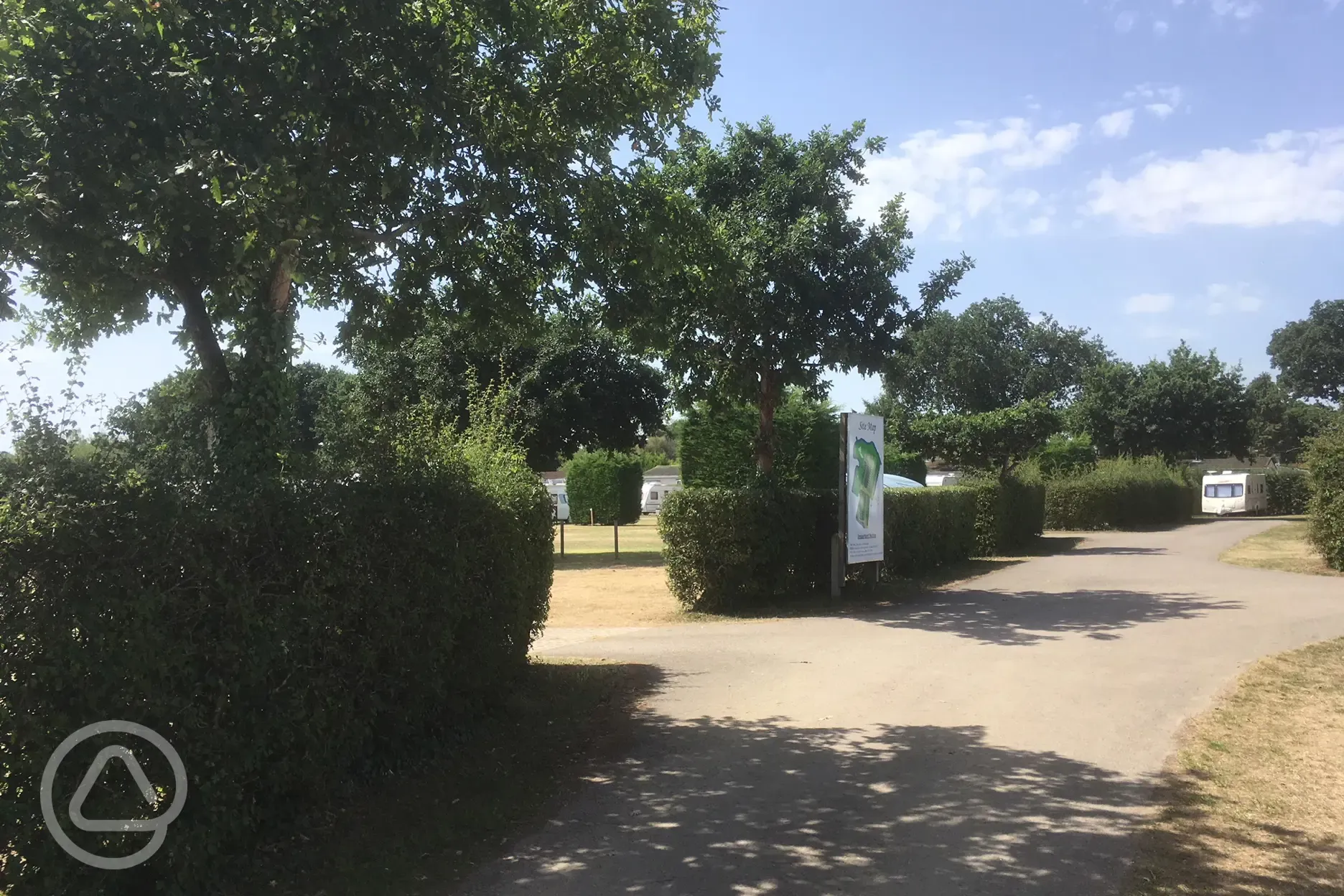 Entrance to main camping field