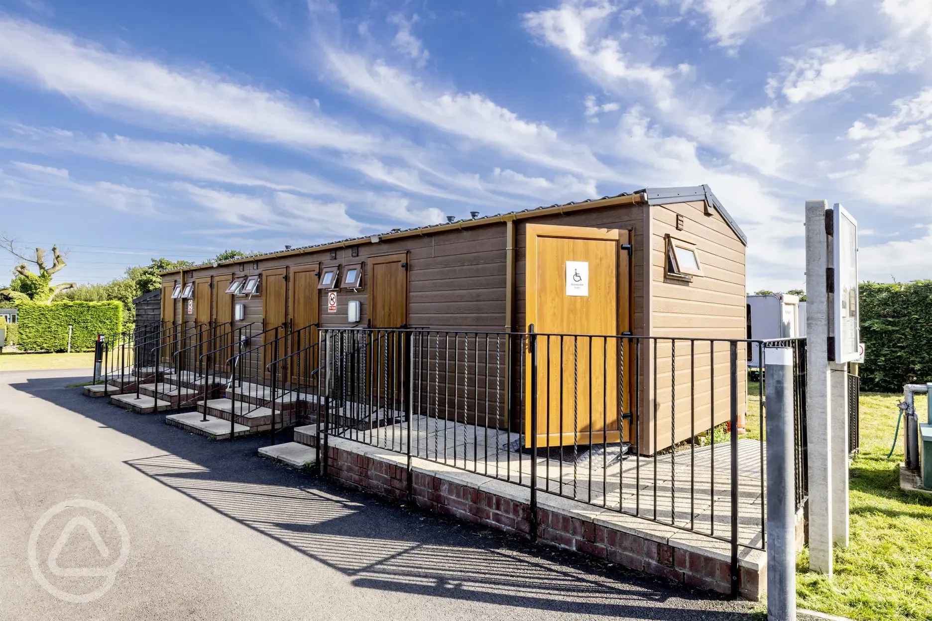 Glamping facilities block exterior