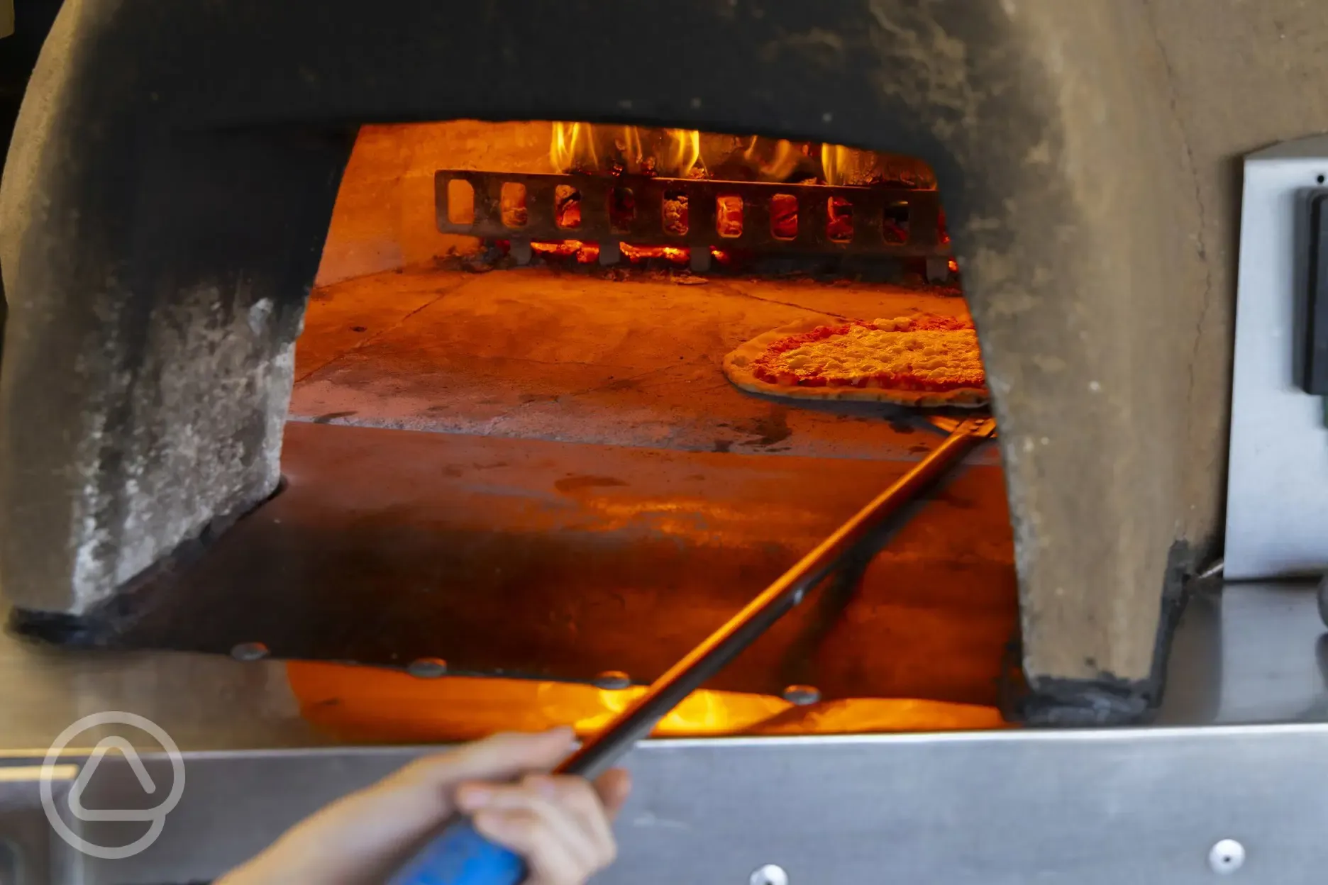 Wood-fired pizzas available