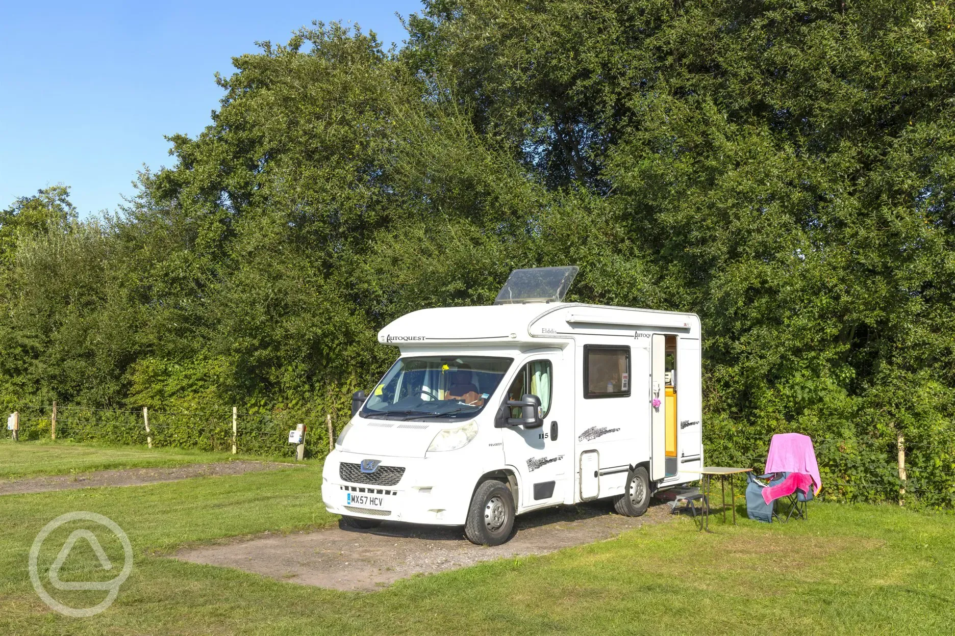 Electric hardstanding pitches with 10amp electric hook up