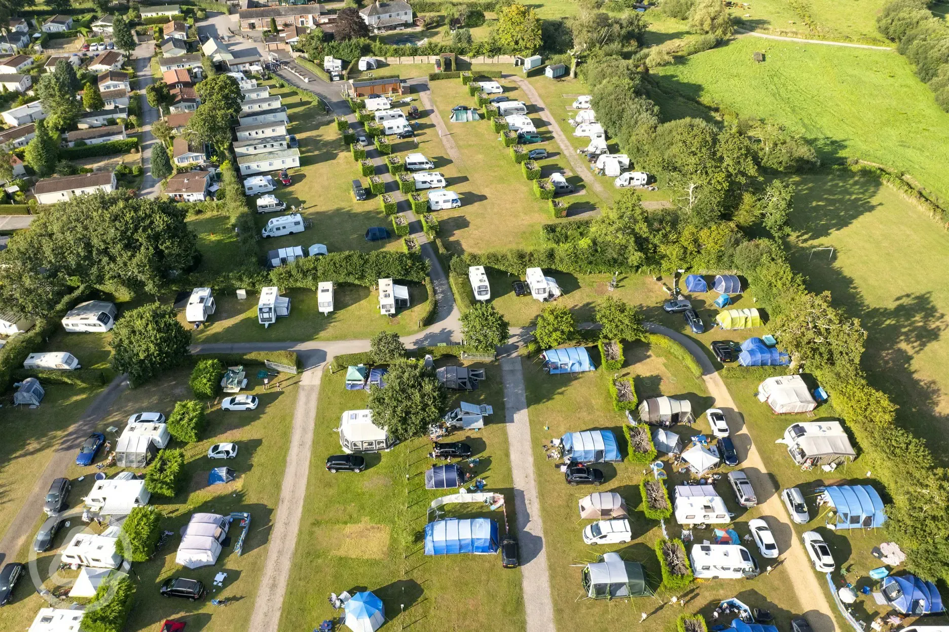 Aerial of the campsite