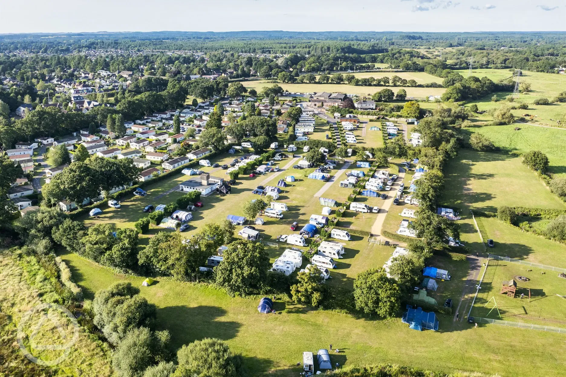 Aerial of the campsite