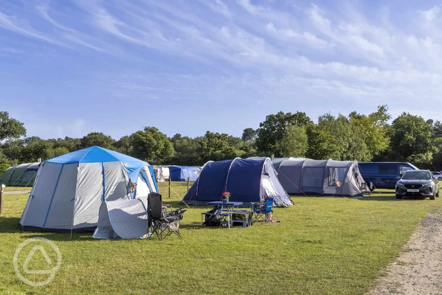 Electric pitches for tents, roof tents, trailer tents, tourers and motorhomes