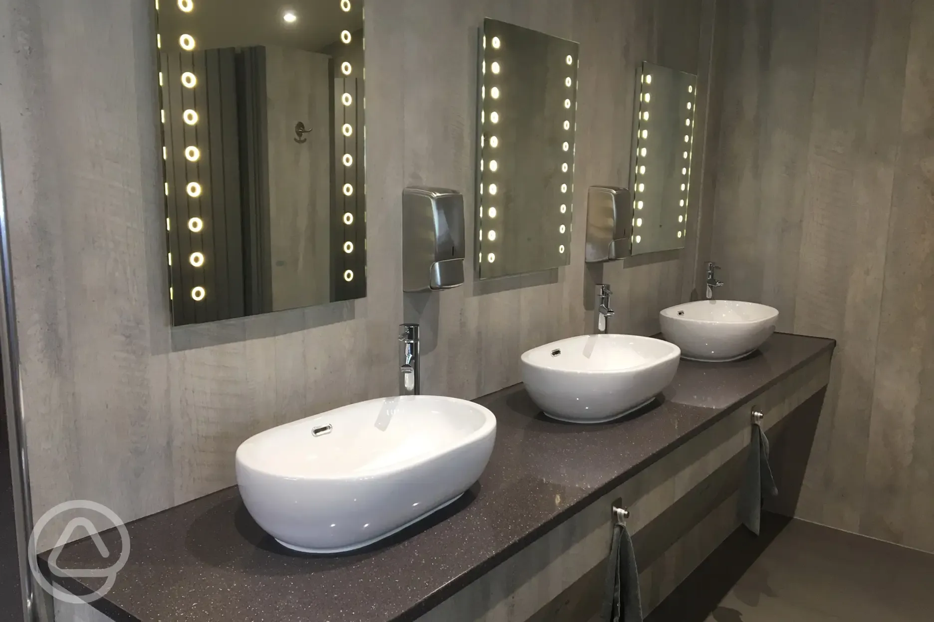Ladies sinks with mirrors