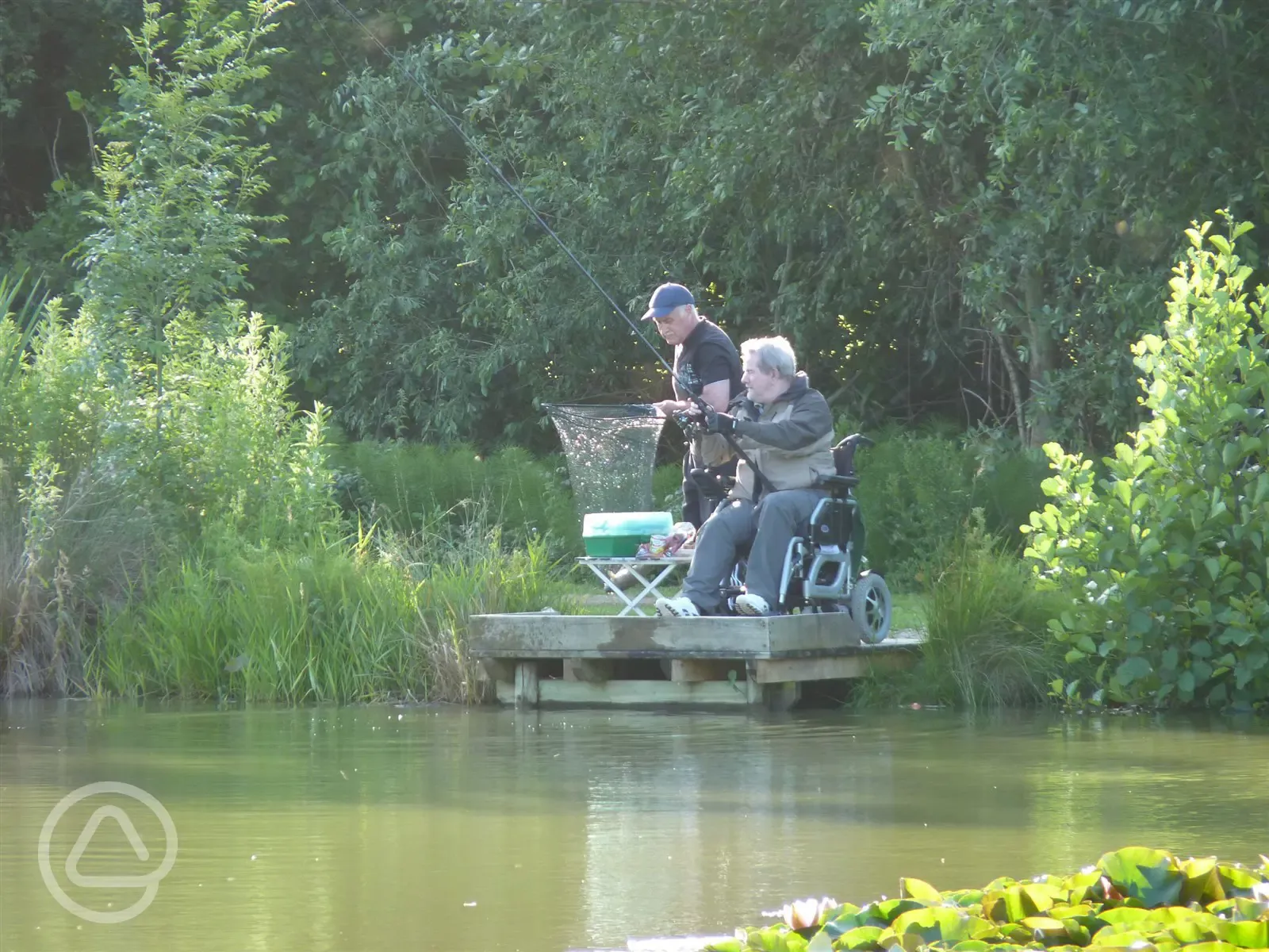 Fishing pond open exclusively for park guests