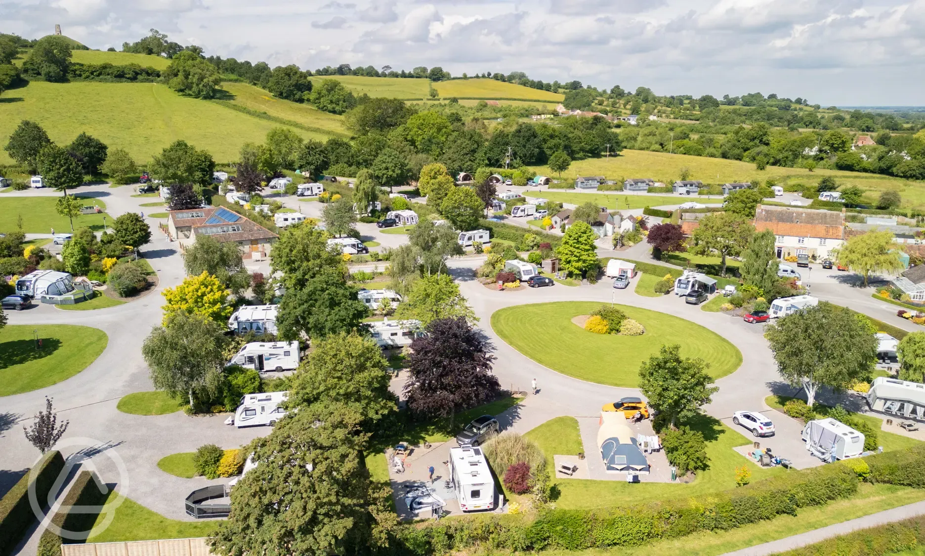 Aerial of the campsite