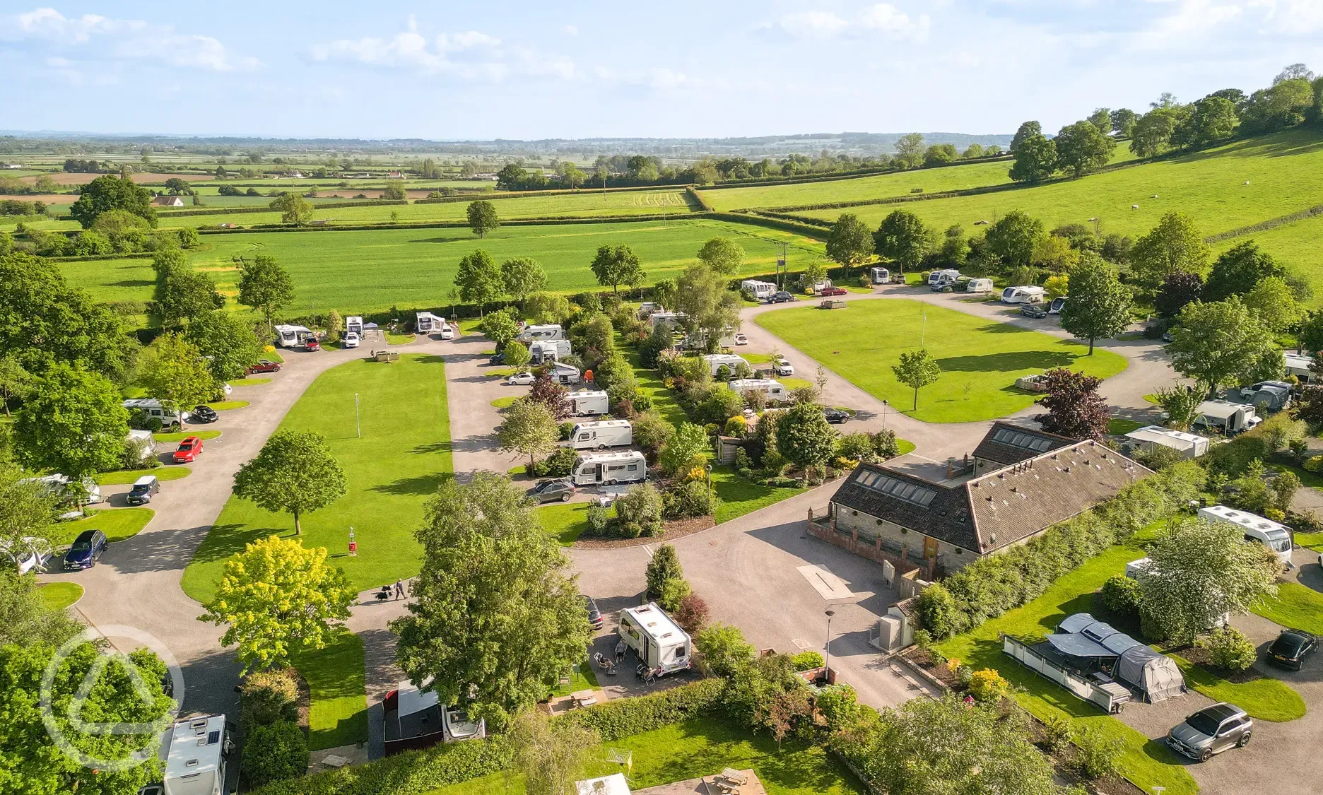 Aerial of the pitches and facilities