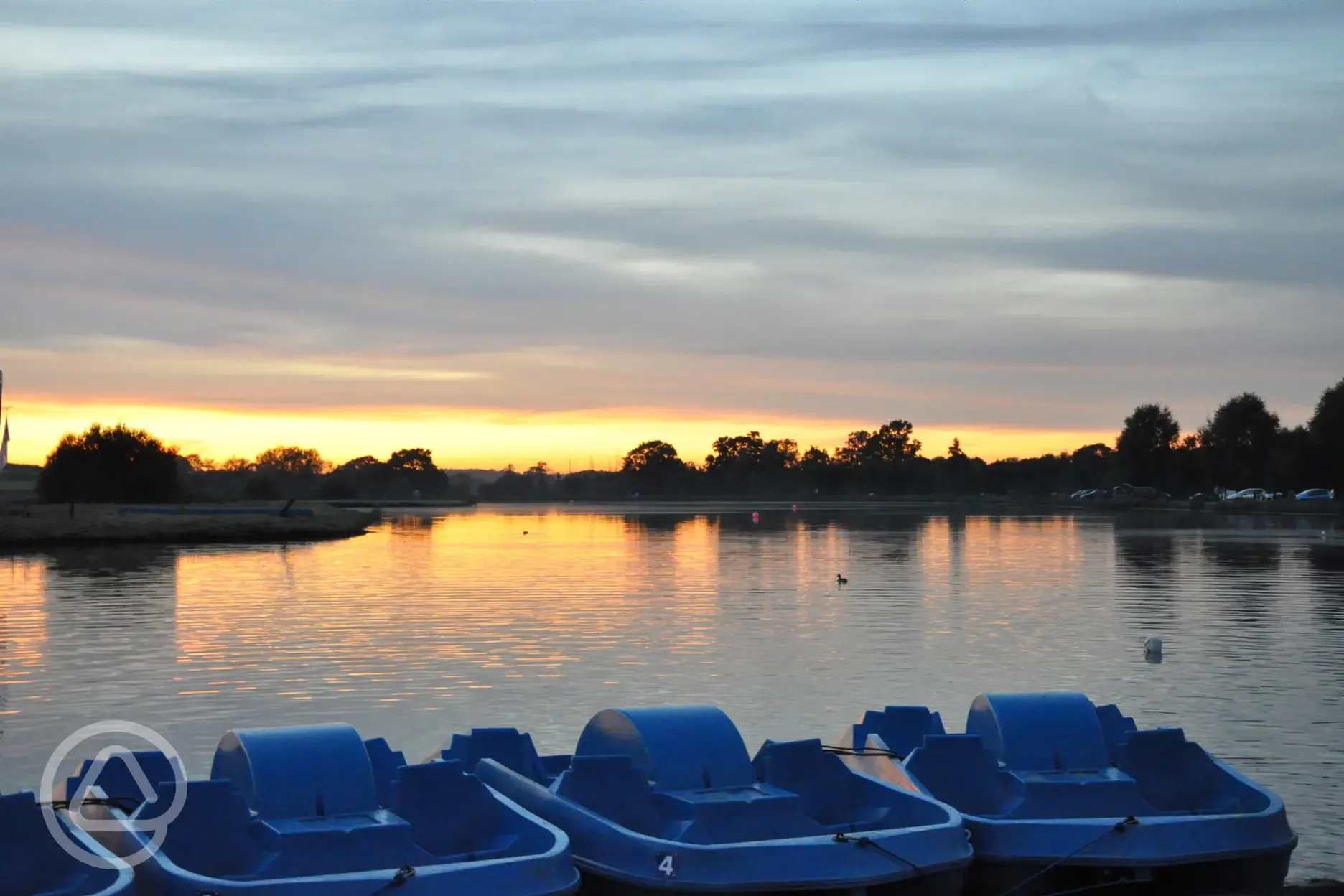 Sunset with the pedalos