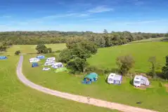 Aerial of the Meadow electric grass pitches (some with small fencing between) Aerial of the Meadow electric grass pitches (some with small fencing between)